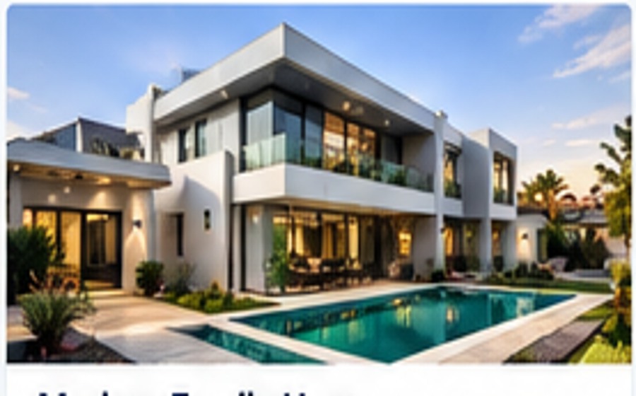 Modern family home construction project